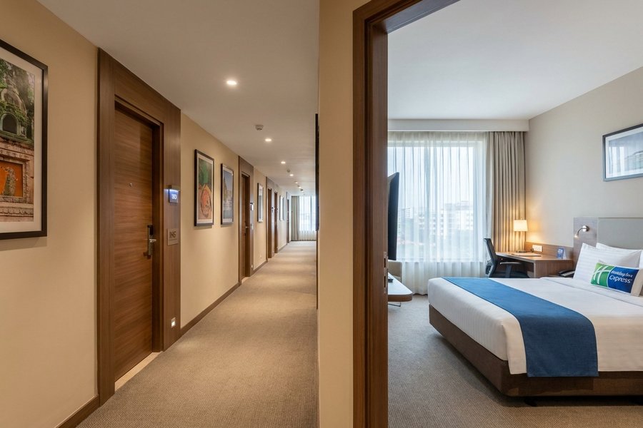 Holiday Inn Express Bangalore showing branded hotel furniture and fit-out